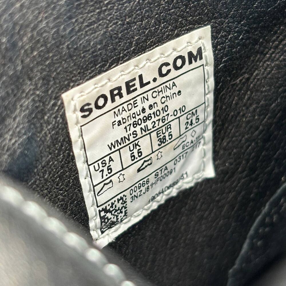 Sorel Joan Of Arctic Mid X Celebration Black Hidden Wedge Winter Boots - Picture 13 of 13